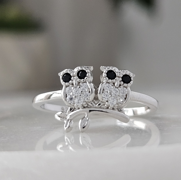 Owl Ring, 925 Sterling Silver Charmed Aroma Size 7 - Picture 4 of 4